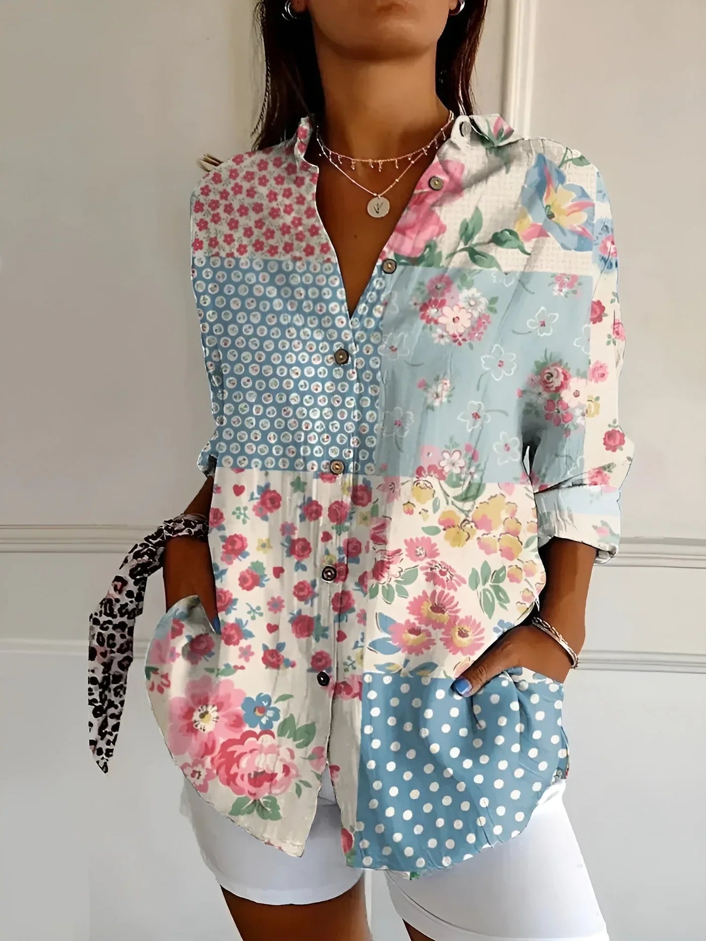 Precious Top | Floral Breeze Button-Up Shirt