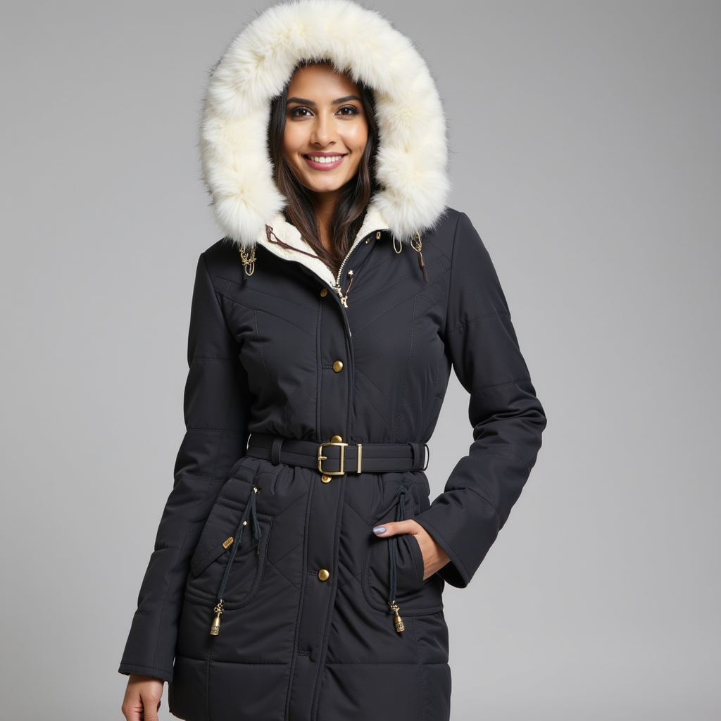 Premium Fur-Lined Parka Coat for Women - BritishElegance