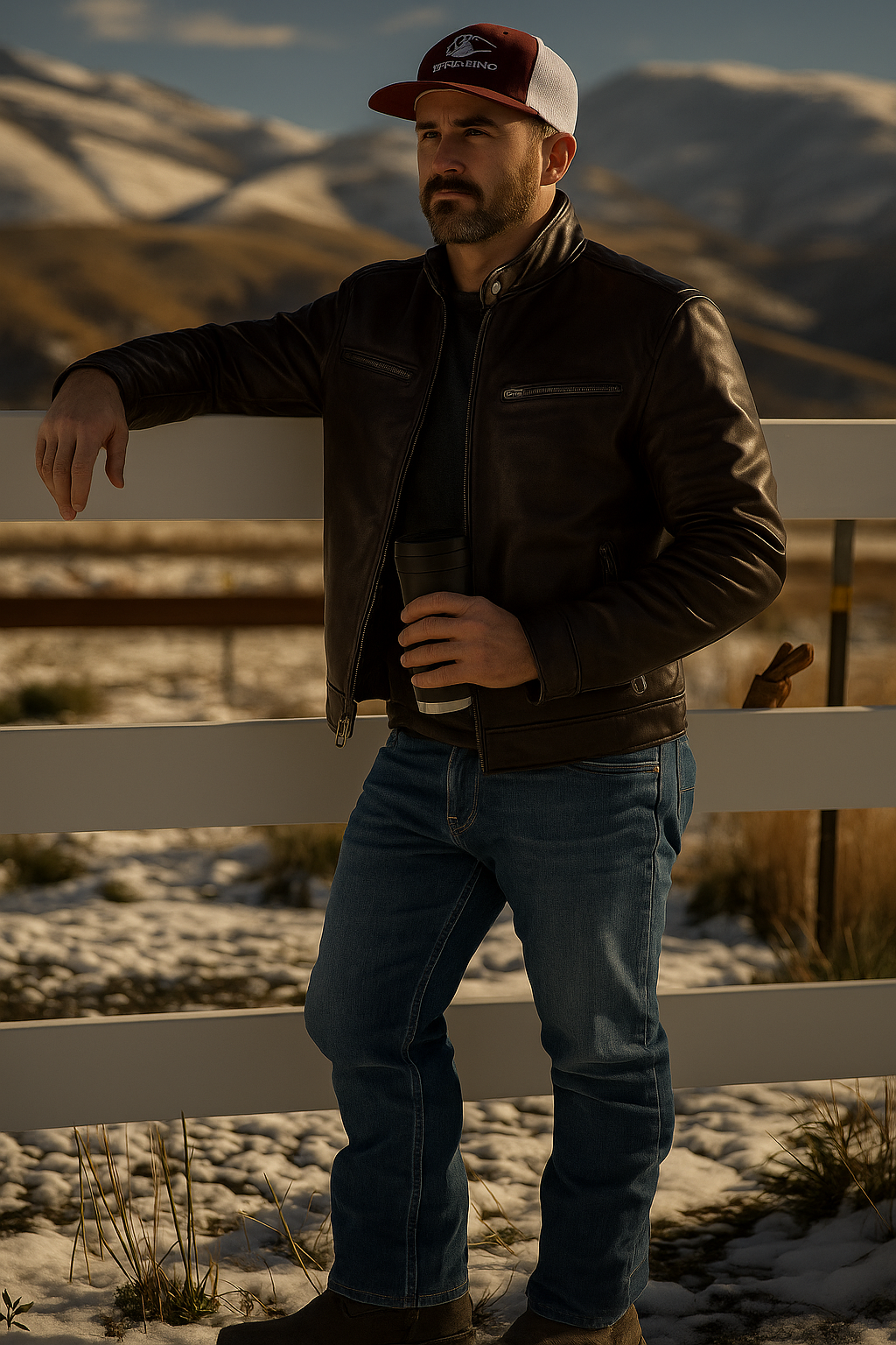 Brody | Stand-Up Leather Men's Jacket