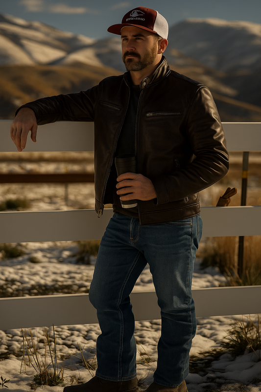 Brody | Stand-Up Leather Men's Jacket