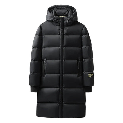 Ciaran - Insulated Long Down Winter Coat Black