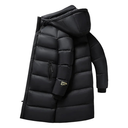 Ciaran - Insulated Long Down Winter Coat Black