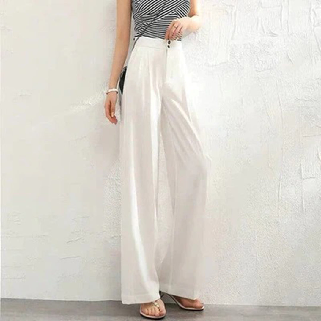 Comfortable High Waist Loose Fit Pants - BritishElegance