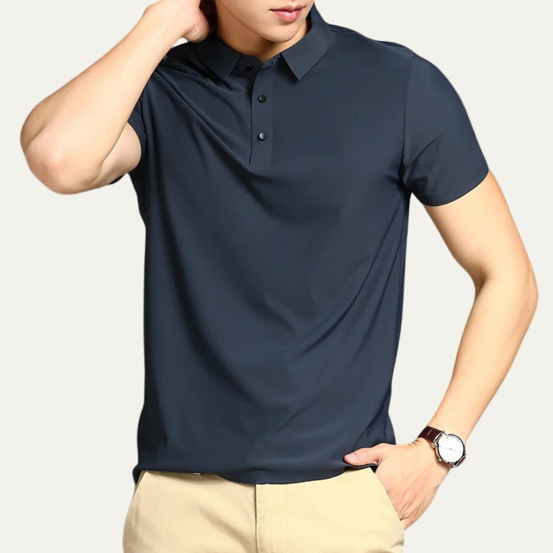 Men’s Performance Polo Shirt with Three Button Placket
