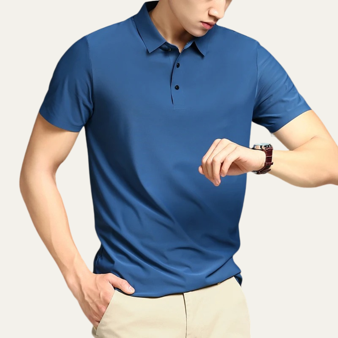 Men’s Performance Polo Shirt with Three Button Placket