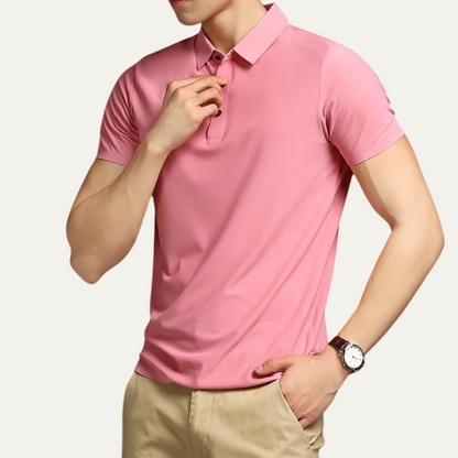 Men’s Performance Polo Shirt with Three Button Placket