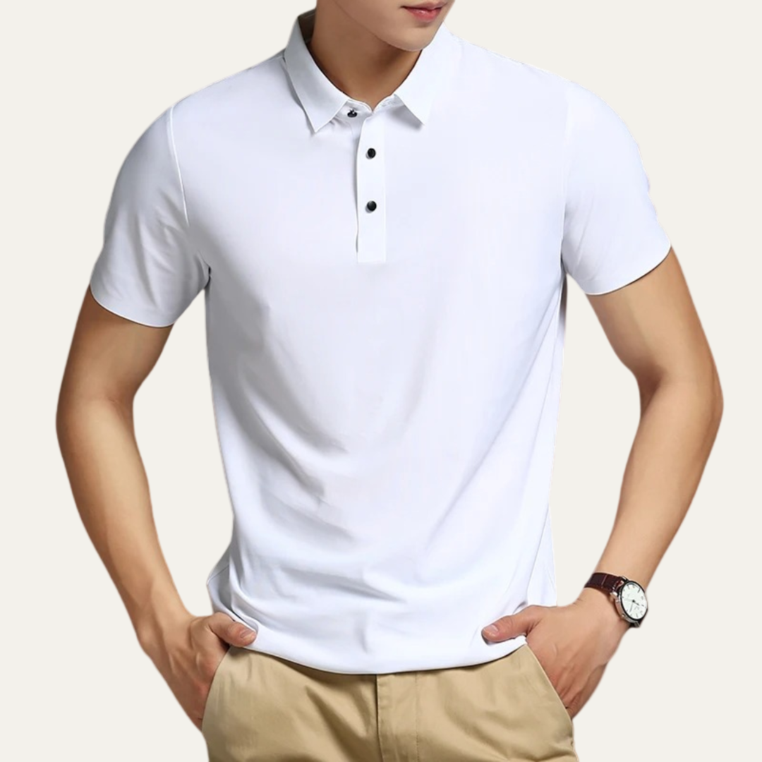 Men’s Performance Polo Shirt with Three Button Placket