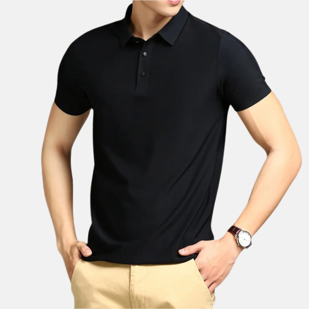 Men’s Performance Polo Shirt with Three Button Placket