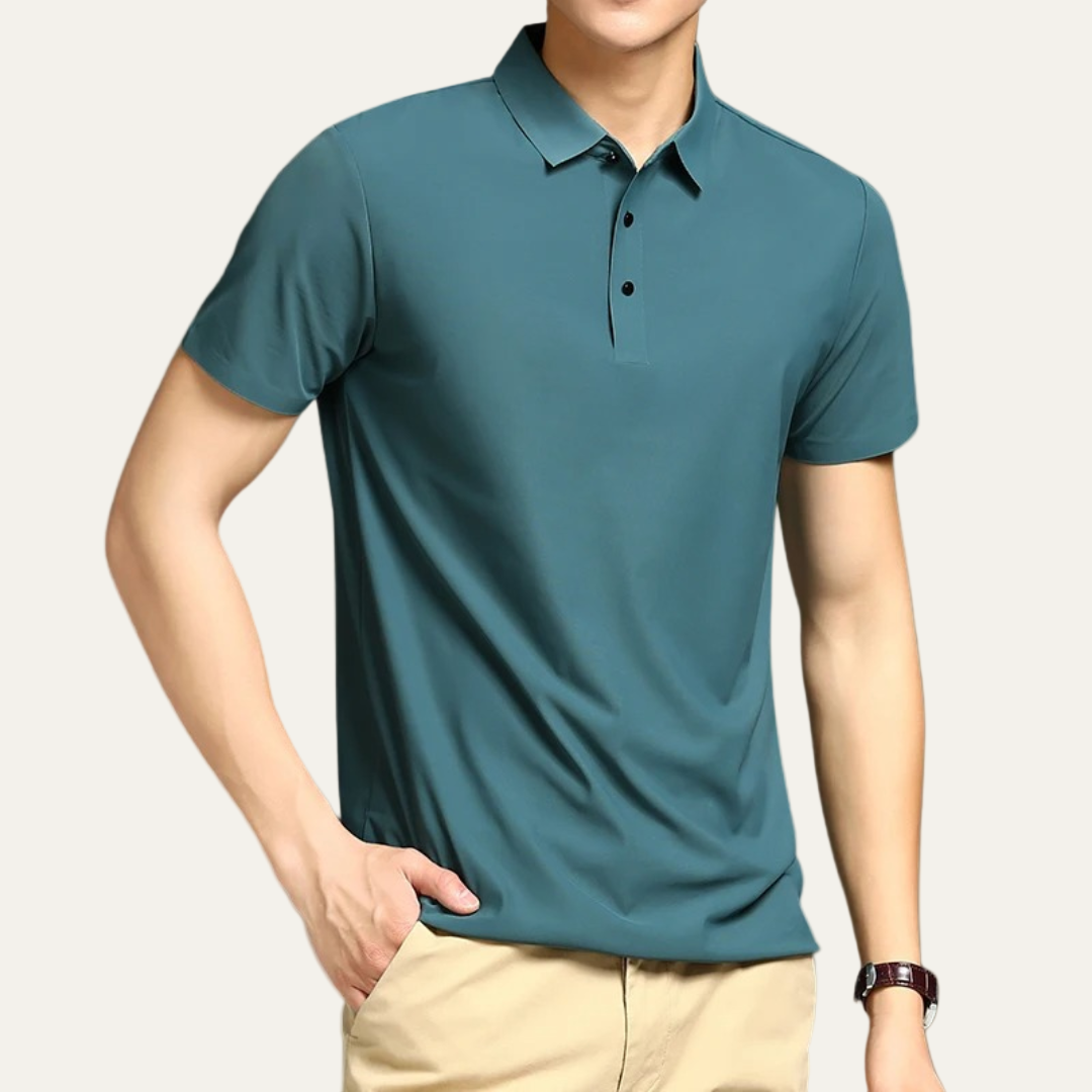 Men’s Performance Polo Shirt with Three Button Placket