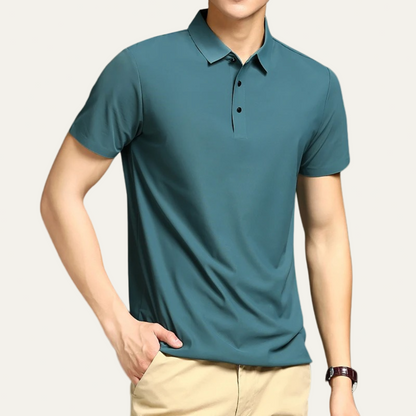 Men’s Performance Polo Shirt with Three Button Placket
