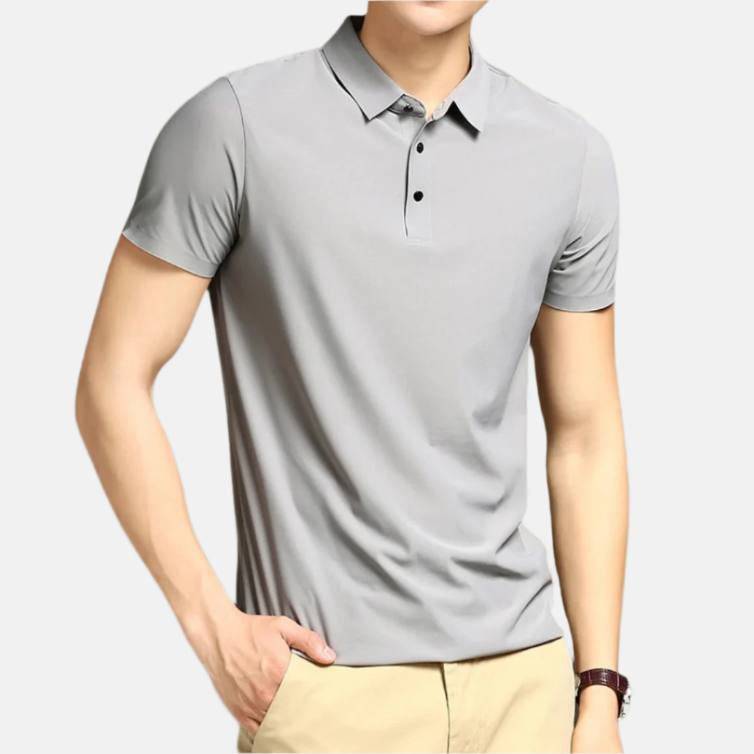 Men’s Performance Polo Shirt with Three Button Placket