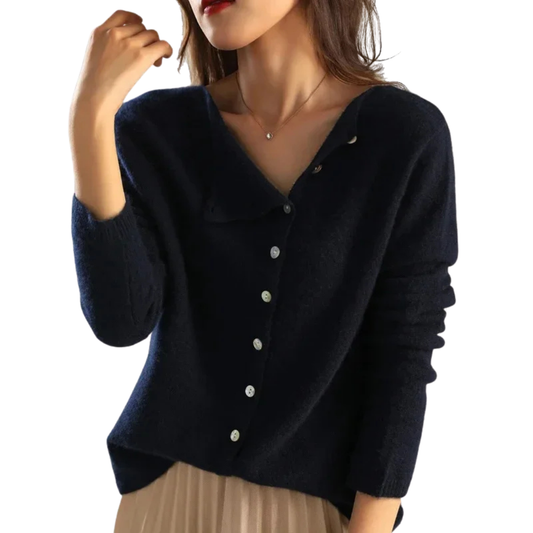 Eleanor Sweater | Cashmere Cardigan with Button Autumn