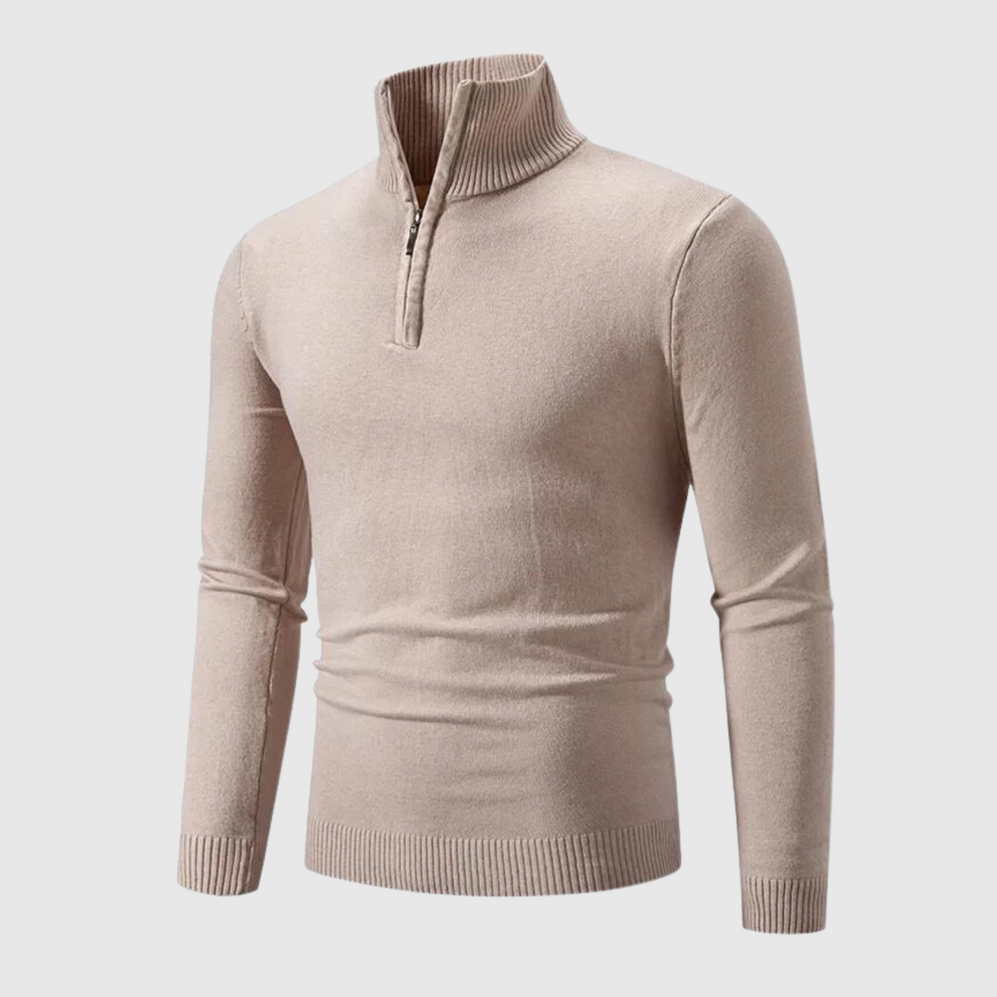 Men’s Half Zipper Cotton Knitted Sweater