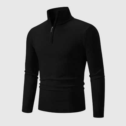 Men’s Half Zipper Cotton Knitted Sweater