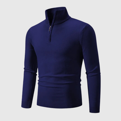 Men’s Half Zipper Cotton Knitted Sweater