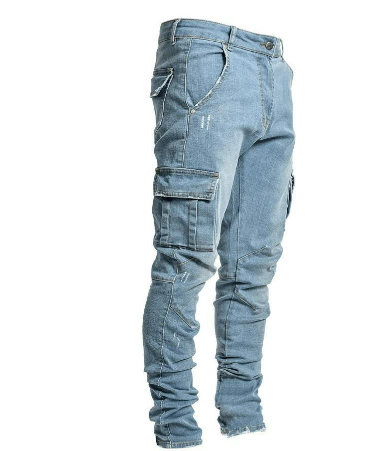 Men's Fitted Cargo Trousers with Utility Pockets - BritishElegance