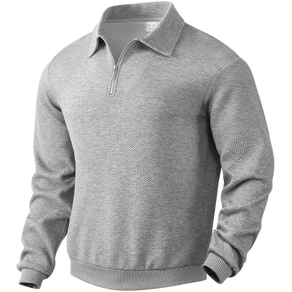 Cevori Collared Quarter Zip Sweatshirt