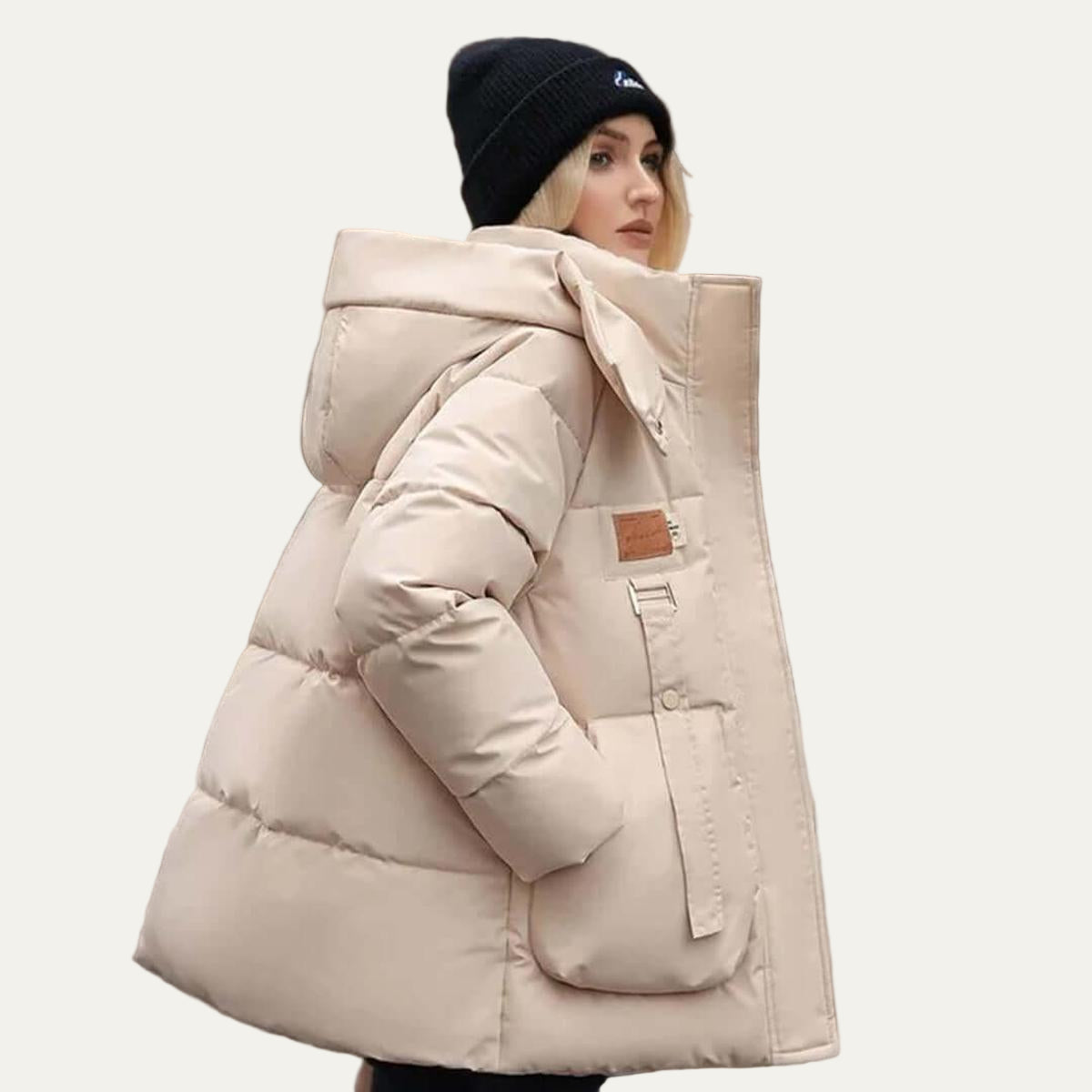Women’s Loose Hooded Winter Short Parka Coat