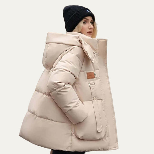 Women’s Loose Hooded Winter Short Parka Coat