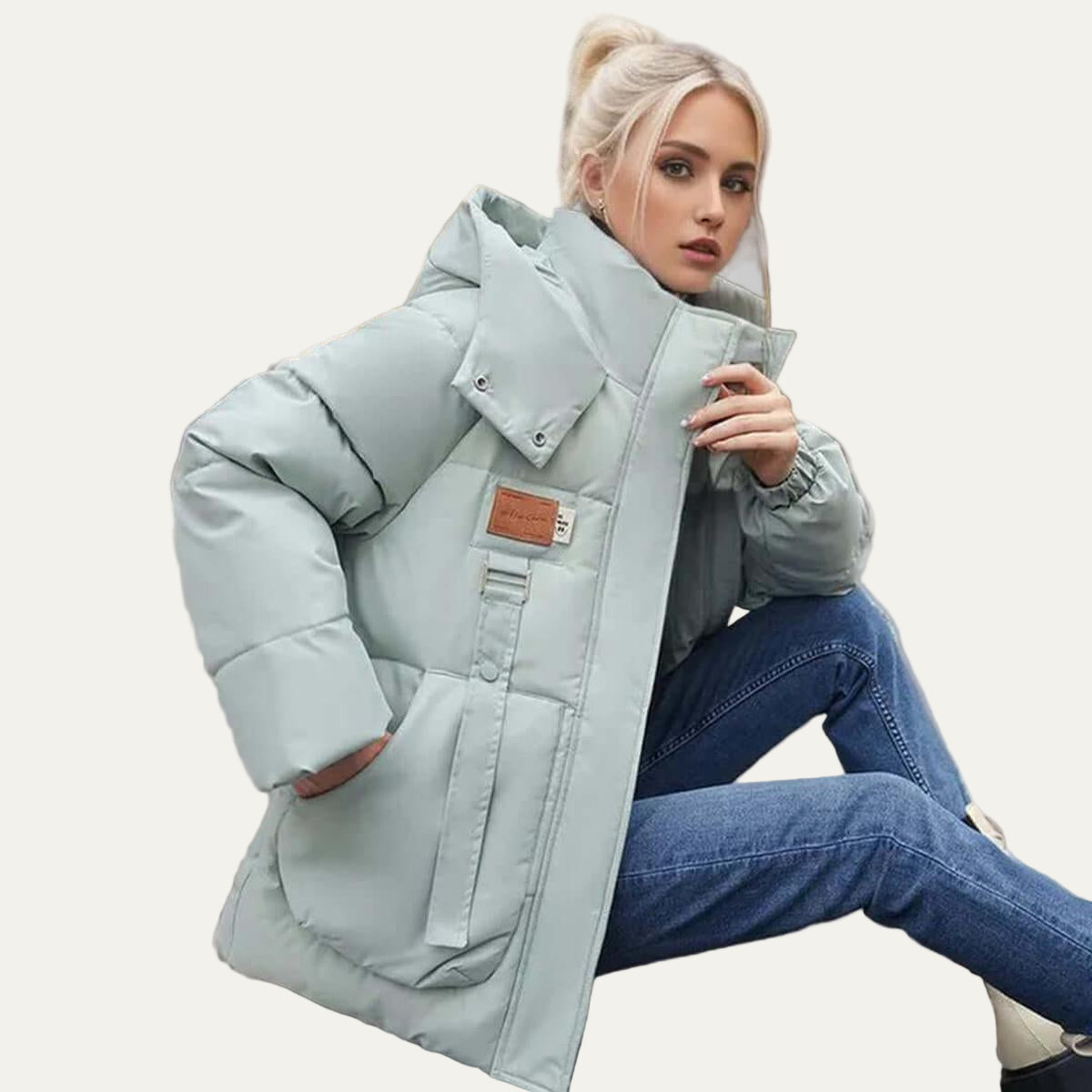 Women’s Loose Hooded Winter Short Parka Coat