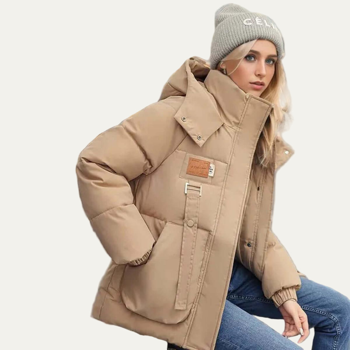 Women’s Loose Hooded Winter Short Parka Coat