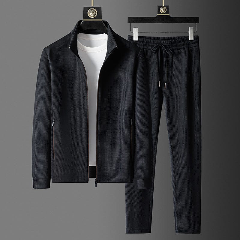 Relaxed Fit Sports Tracksuit Set - BritishElegance