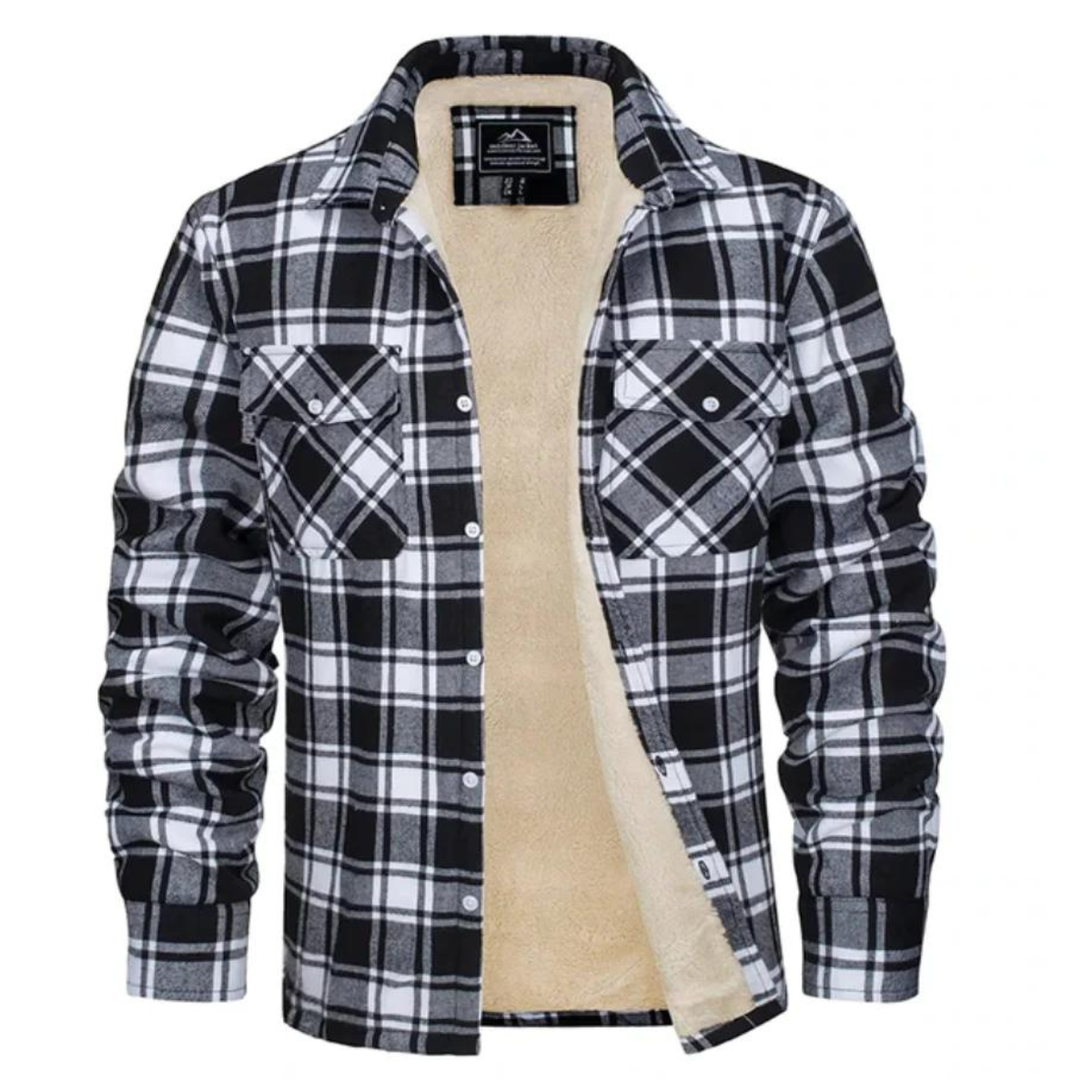 Warm Plaid Fleece Lined Shirt Jacket