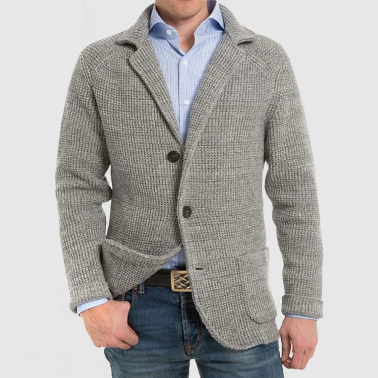 Classic Fit Men's Knit Blazer Jacket