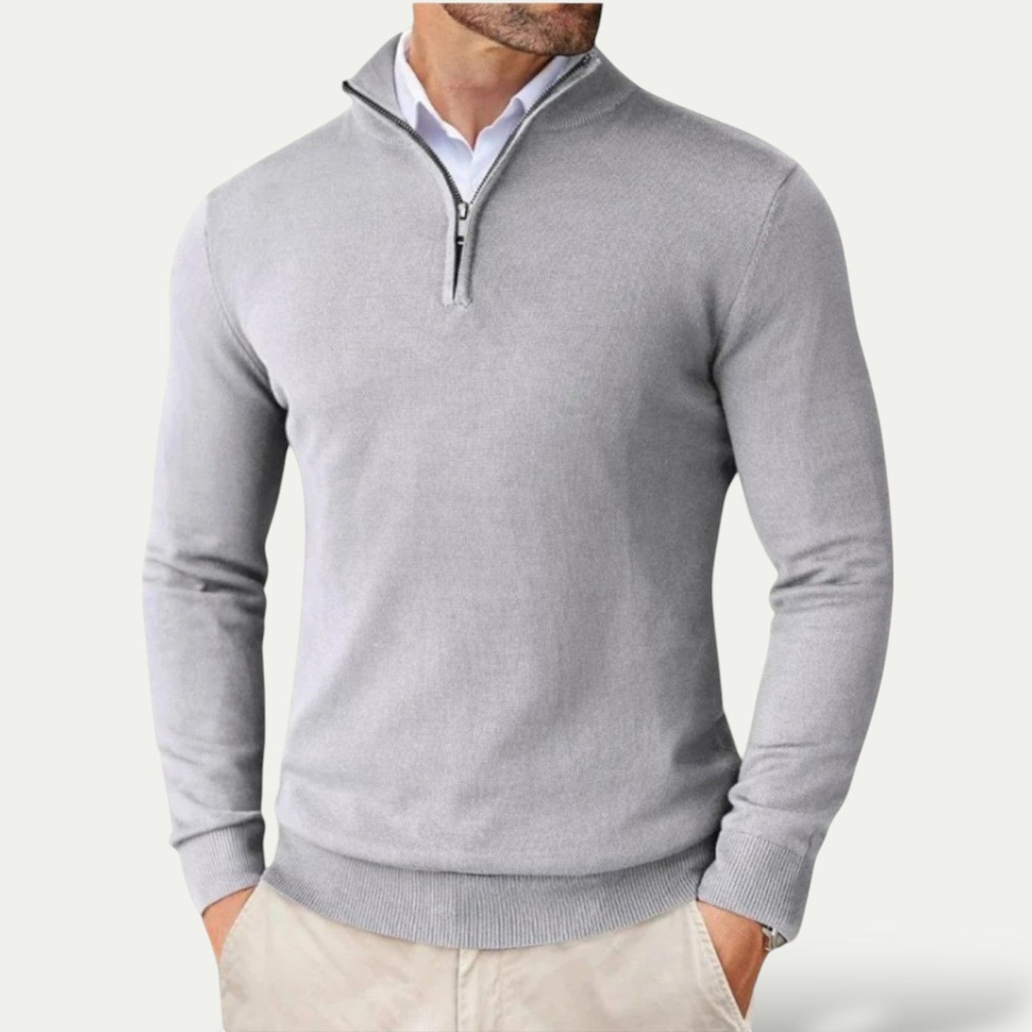 Men’s Cashmere Quarter Zip Sweater
