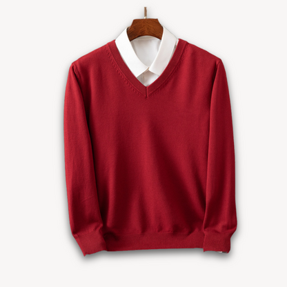 Mark | Men's Elegant V-Neck Cashmere Sweater