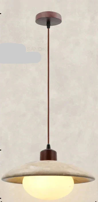 Rustic Wooden Pendant Light with Earthy Tone