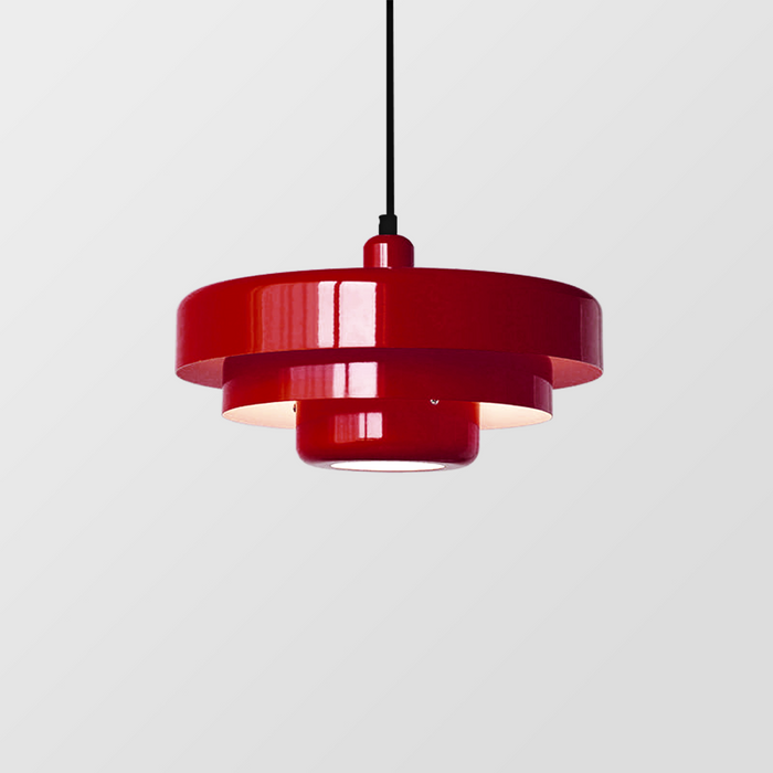 Colorful Layered Pendant Light In Orange And Green
