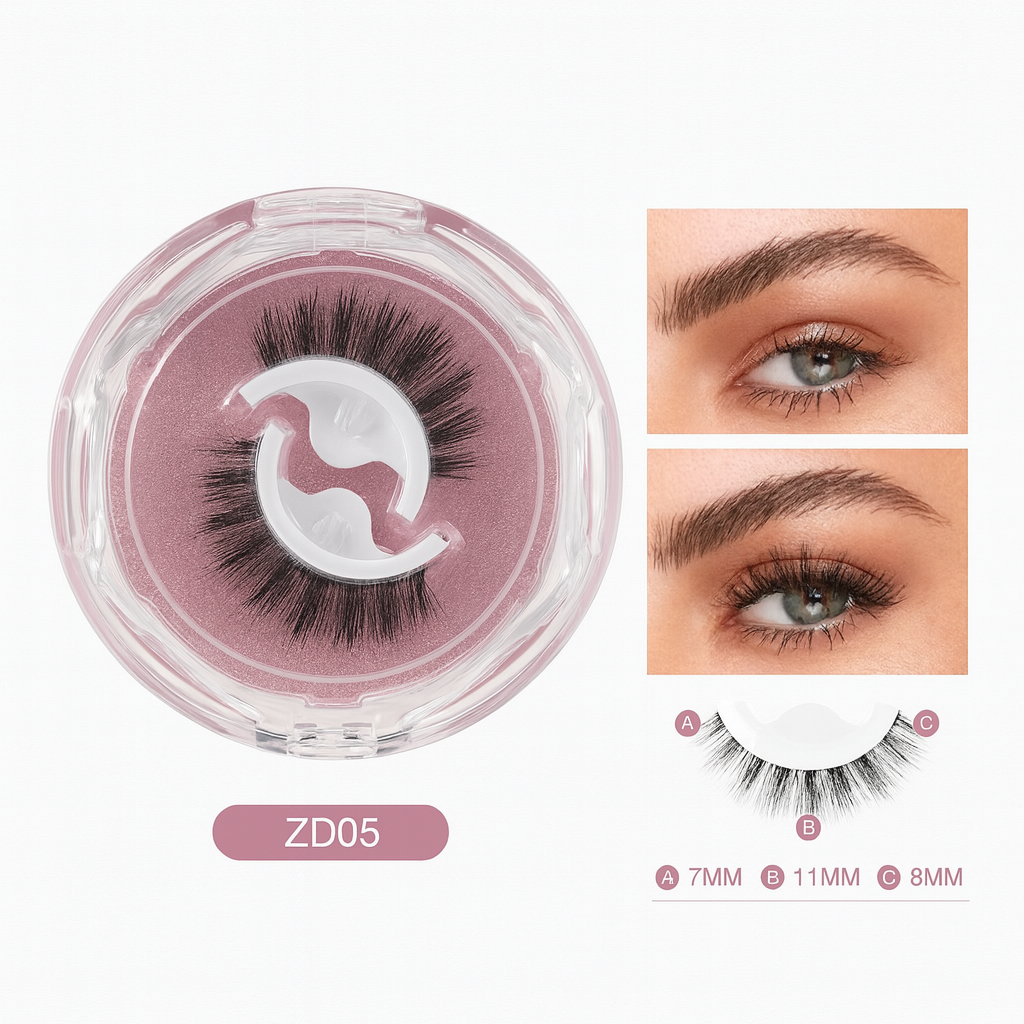 Reusable self-adhesive eyelashes