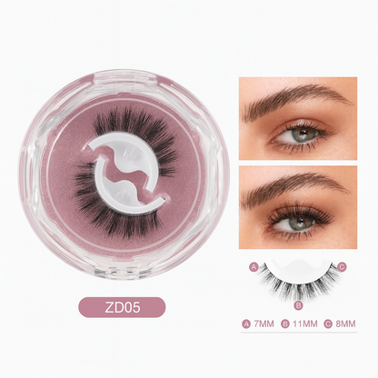 Reusable self-adhesive eyelashes