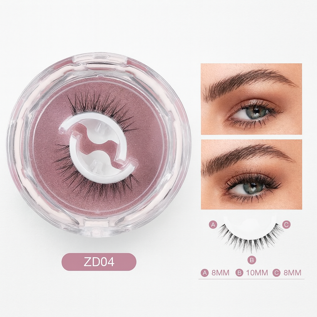 Reusable self-adhesive eyelashes