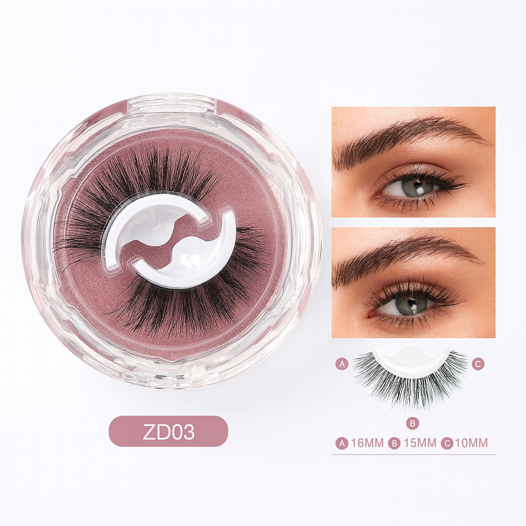 Reusable self-adhesive eyelashes