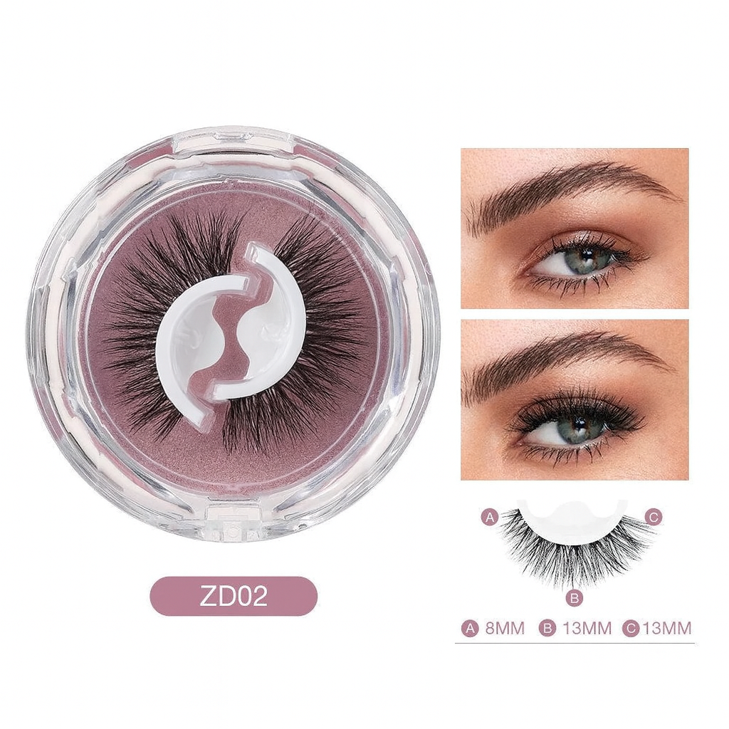 Reusable self-adhesive eyelashes