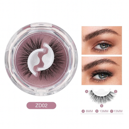 Reusable self-adhesive eyelashes