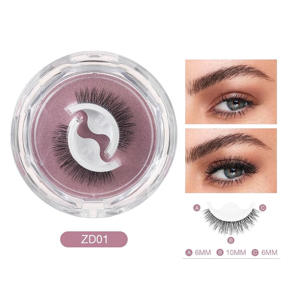 Reusable self-adhesive eyelashes