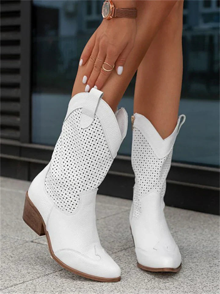 Jessica's White Cowboy Boots