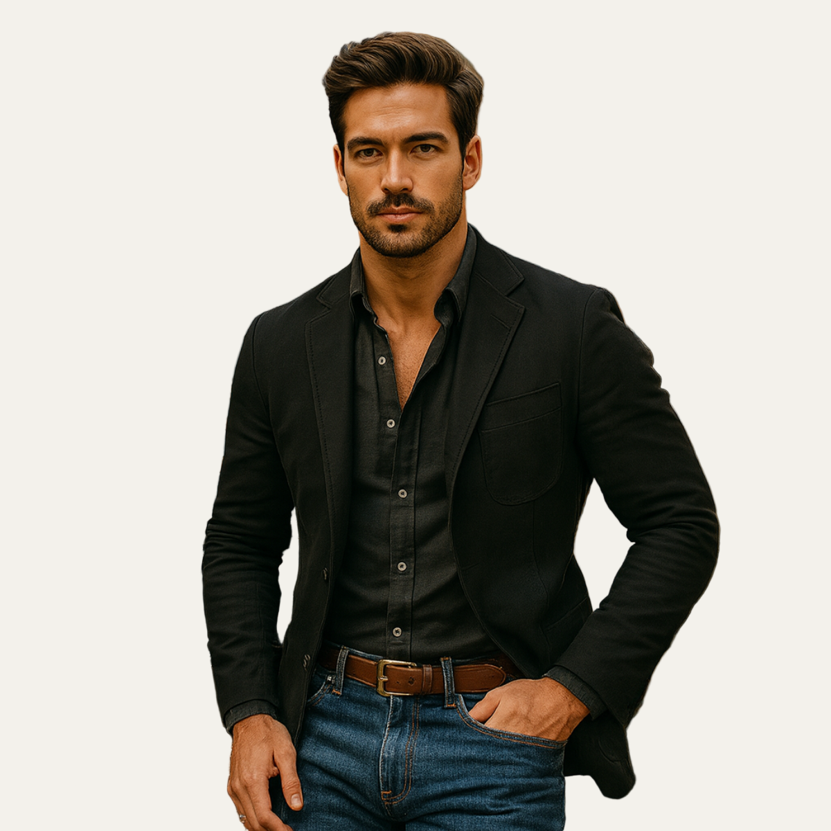 Men’s Casual Cotton Two Button Blazer