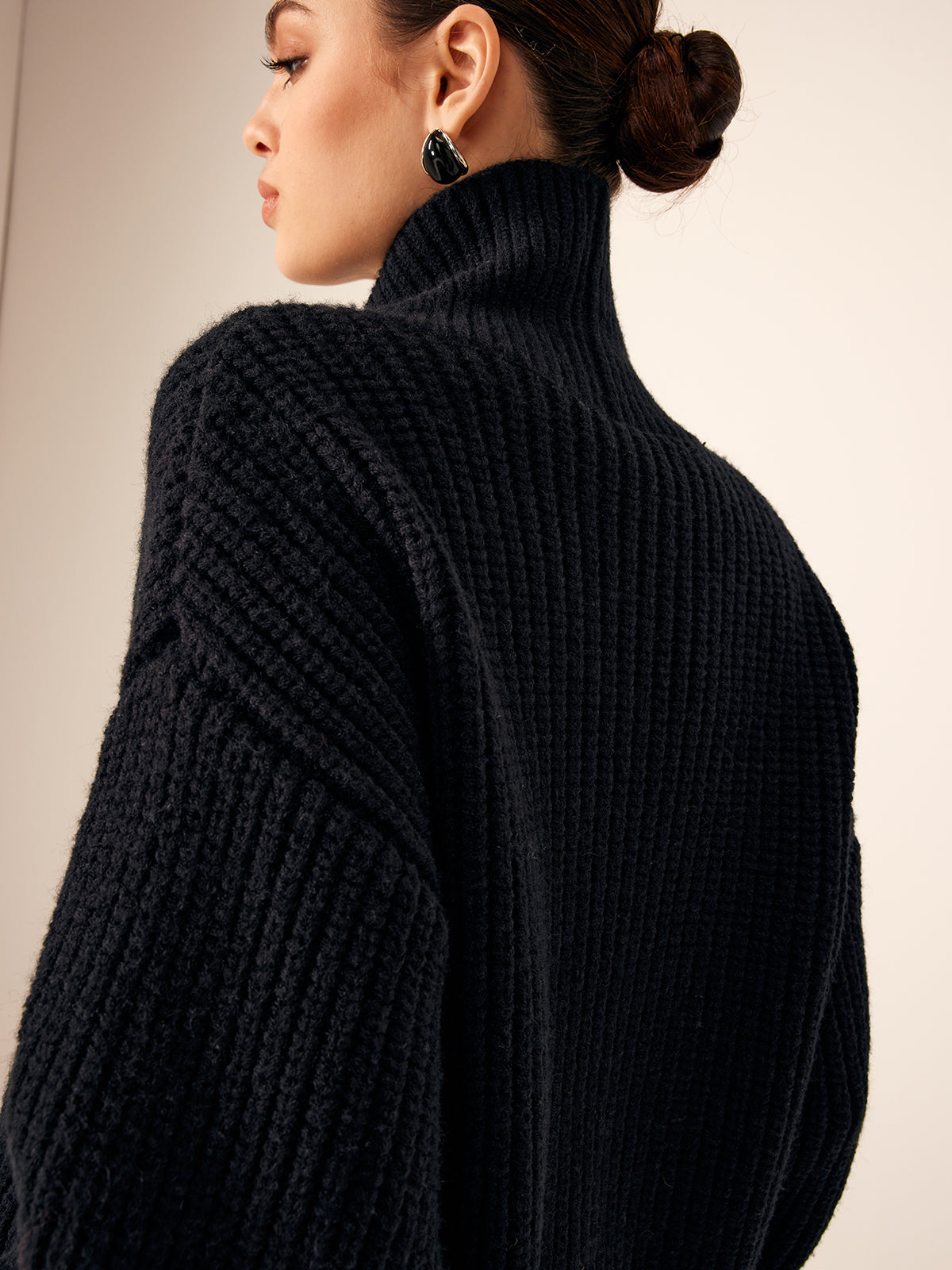 Cecelia | Ribbed Lapel Button Knit Jacket