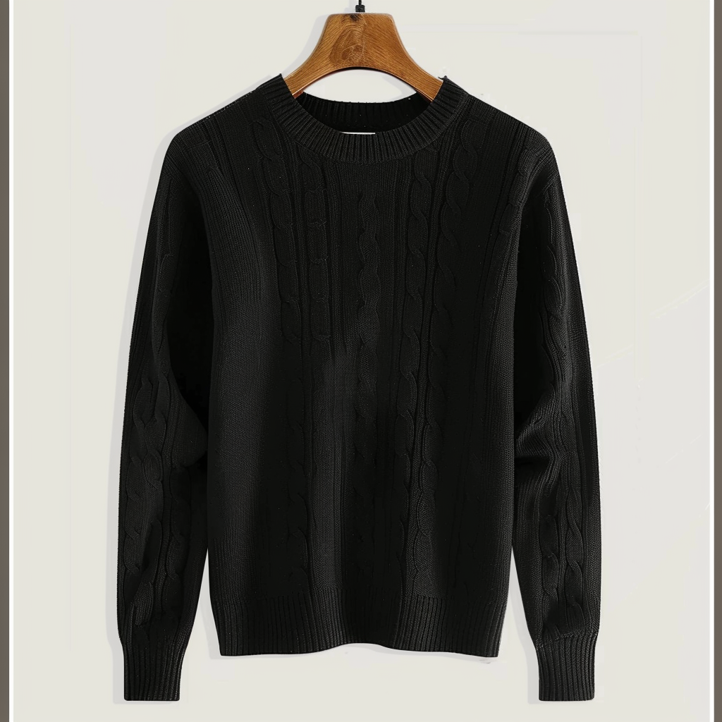 Warm Men's Crew Neck Knitted Sweater