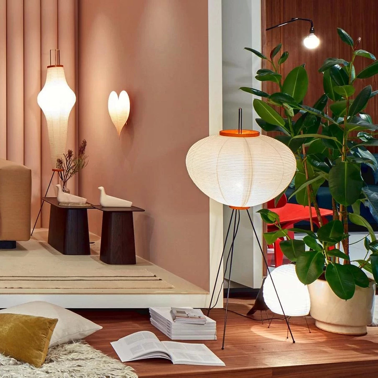 Elegant Paper Shade Floor Lamp Warm Soft Light - BritishElegance