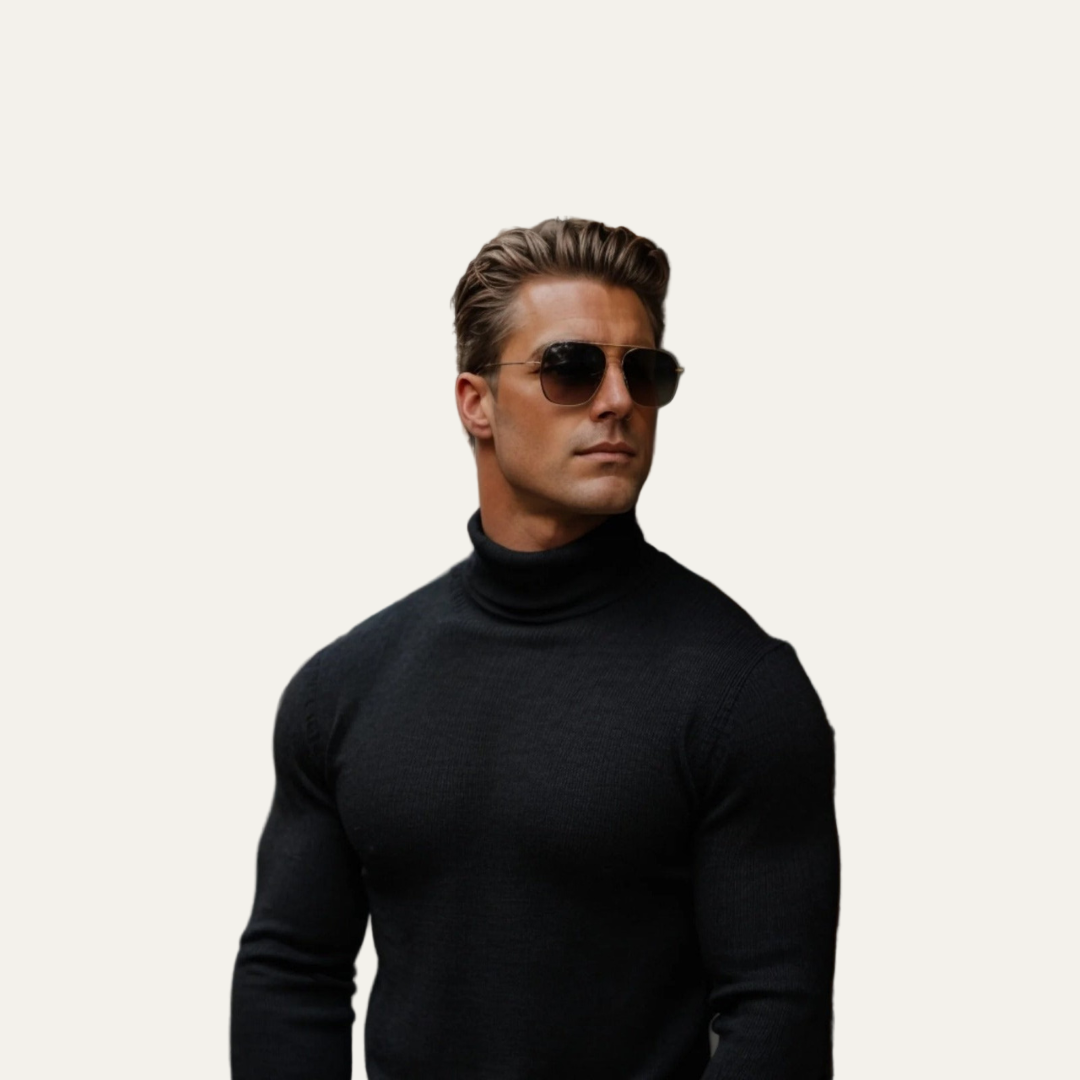 Men’s Fitted Classic Turtleneck Sweater