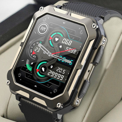 Rugged Smartwatch with Gorilla Glass, Stainless Steel, Waterproof Fitness Tracker – Heart Rate Monitor