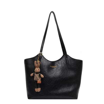 RusticCharm | Stylish Spacious Vegan Leather Tote Bag for Everyday Use