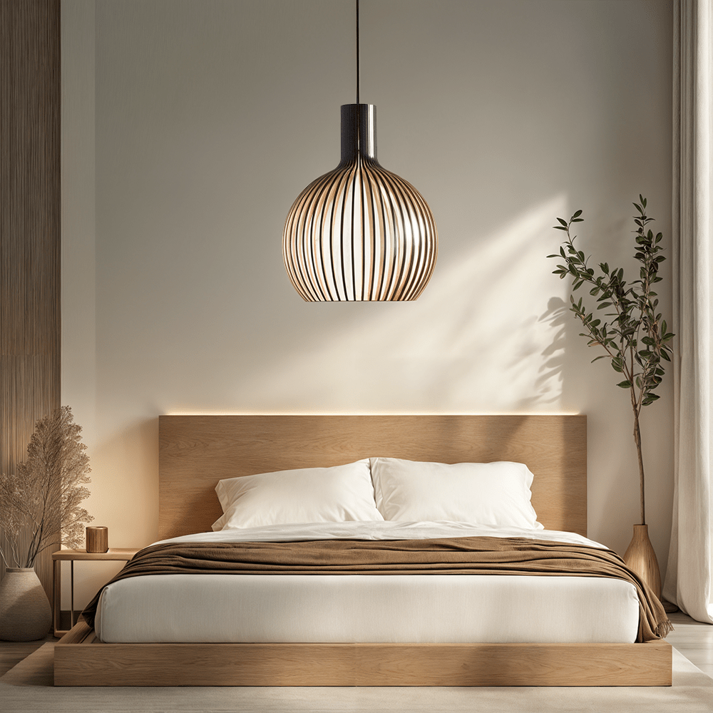 Natural Bamboo Pendant Light For Kitchen Island - BritishElegance