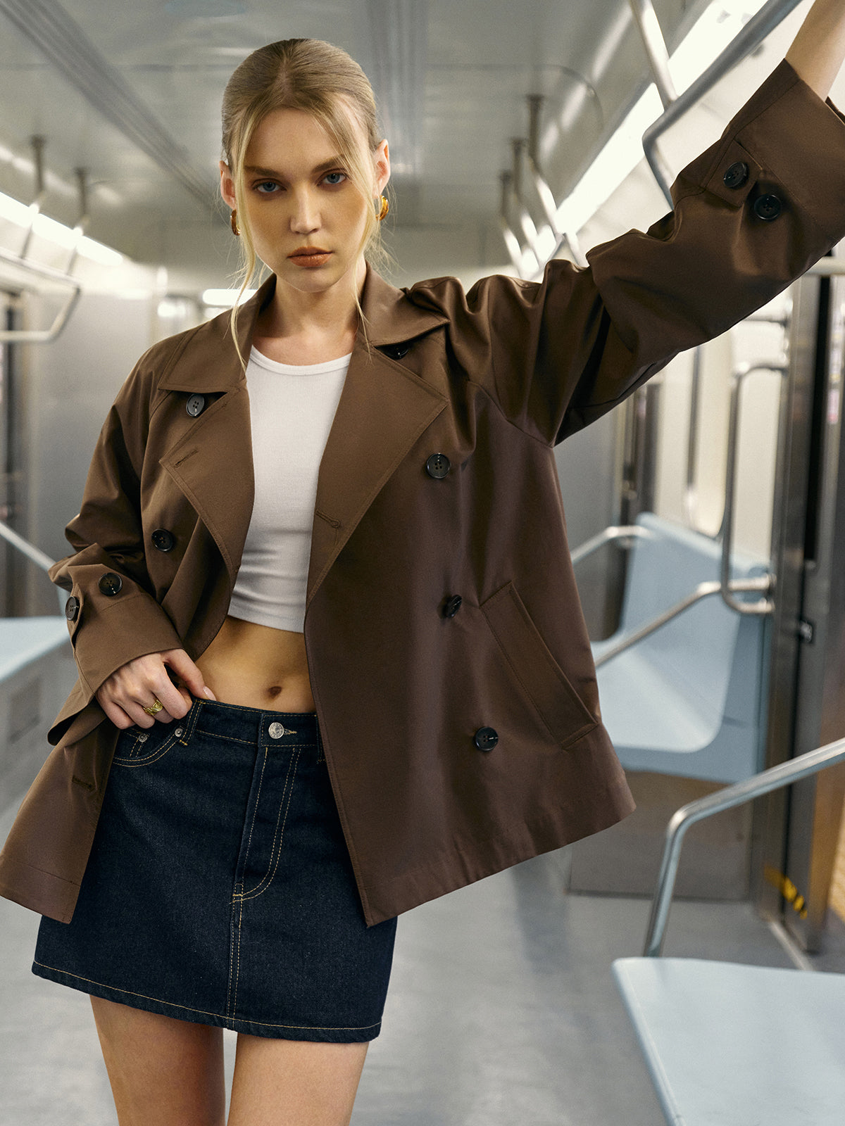Ruth | Women's Timeless Belted Double-Breasted Long Coat