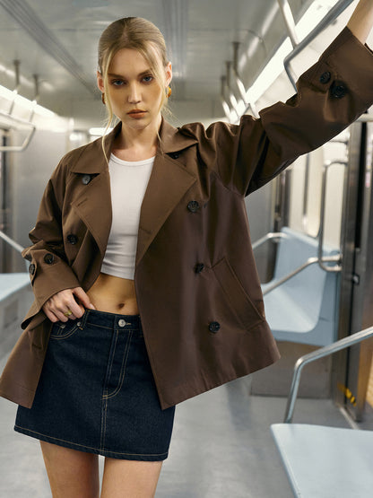 Ruth | Women's Timeless Belted Double-Breasted Long Coat